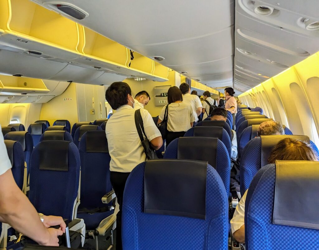 ANA飛行機の座席