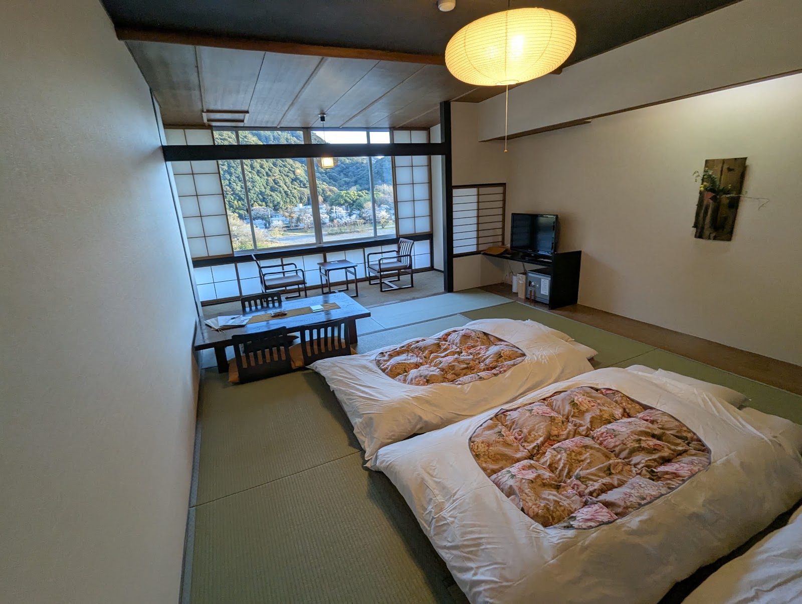 到着時に布団が敷かれていた和室