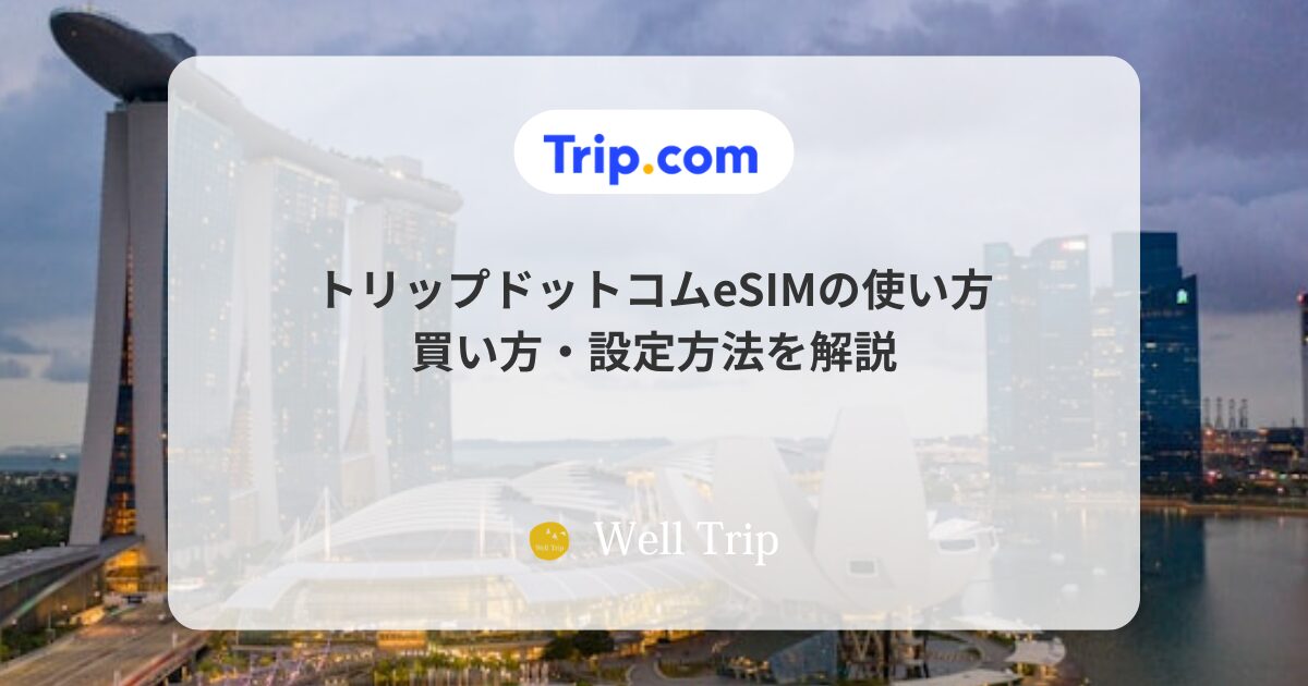 トリップドットコムeSIMの使い方|買い方・設定方法を解説