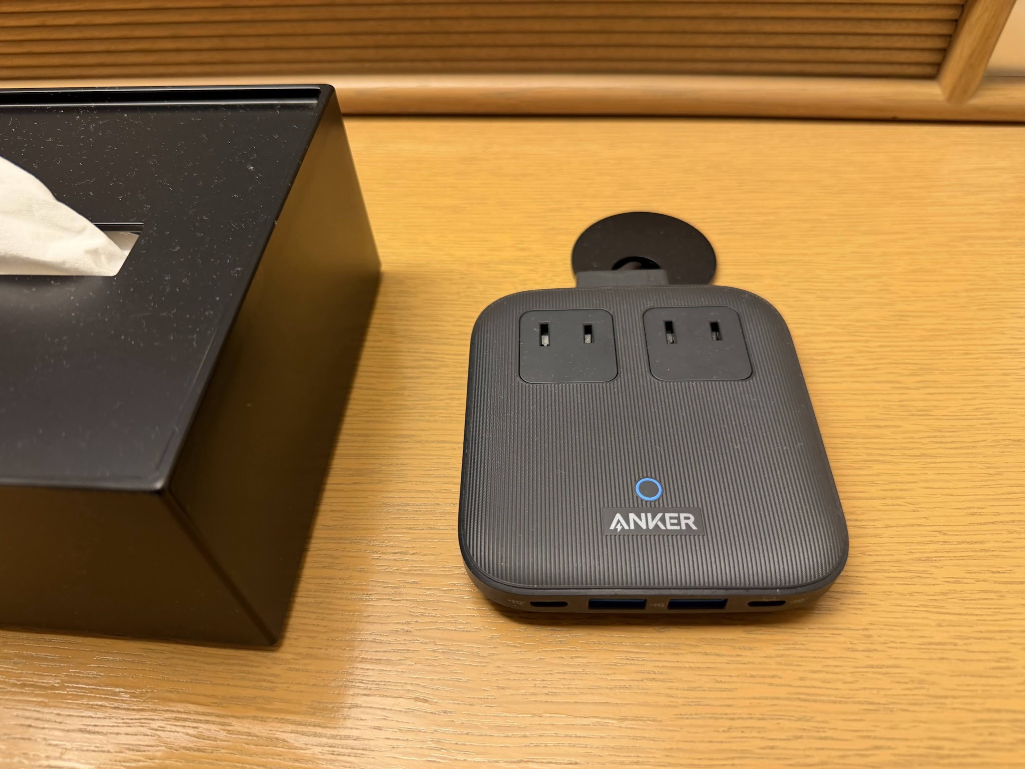 Ankerの電源タップとUSBの充電口